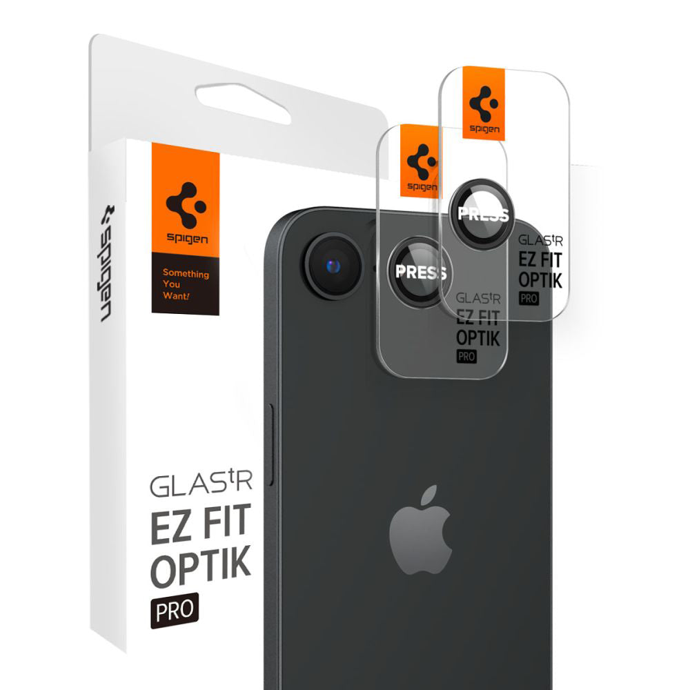 Spigen - Optik.tR EZ Fit Pro Camera Glass (2 pack) - iPhone 16e - Black