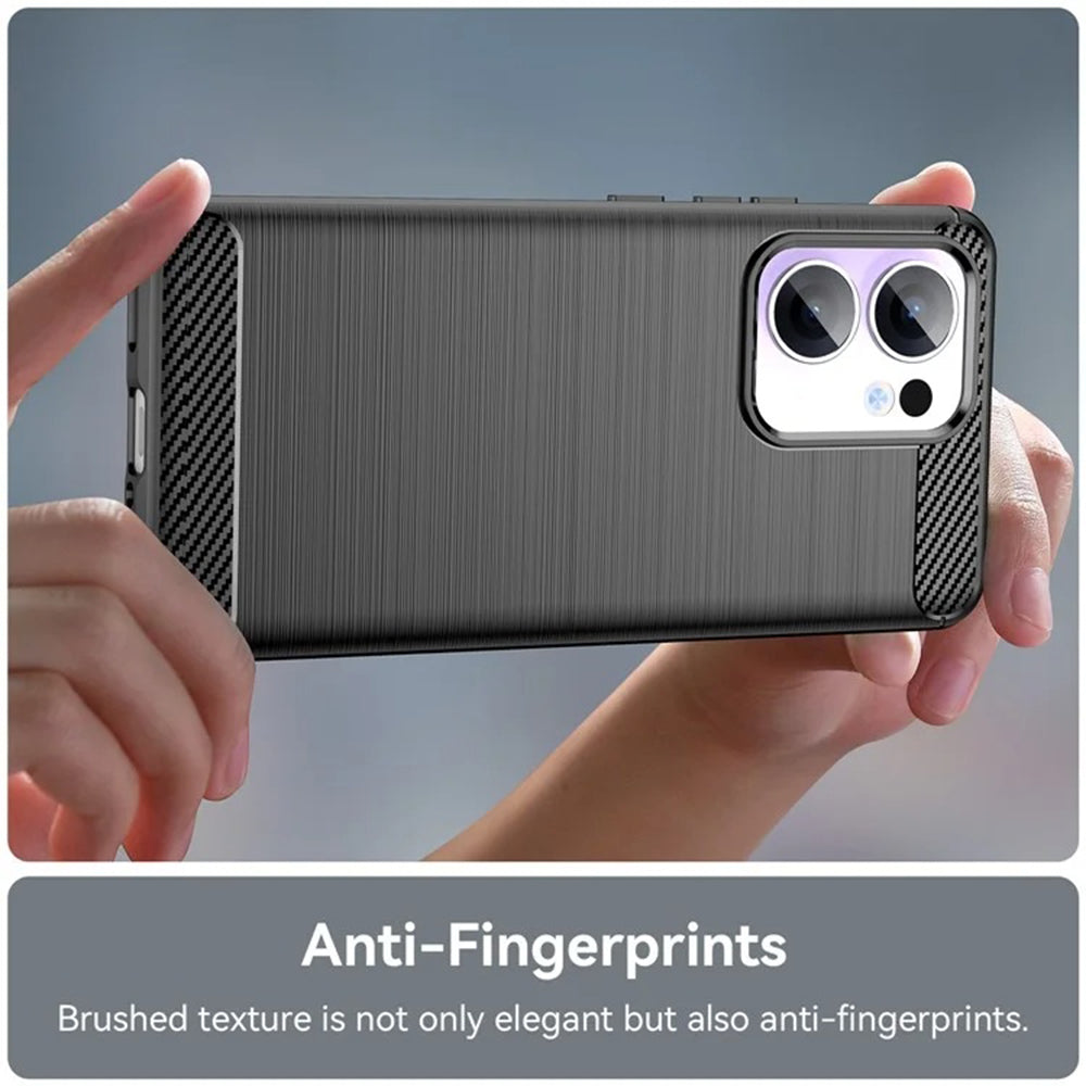 Techsuit - Carbon Silicone - Oppo Reno13 F 4G / Reno13 F 5G / Reno13 FS 5G - Black