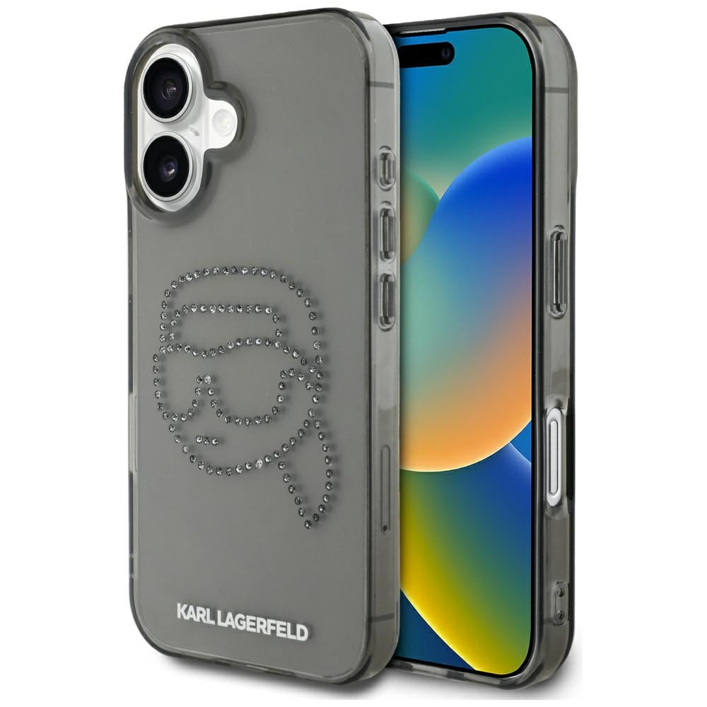 Karl Lagerfeld - IML Rhinestones (KLHCP16SHKHDCELK) - iPhone 16 - Karl Head