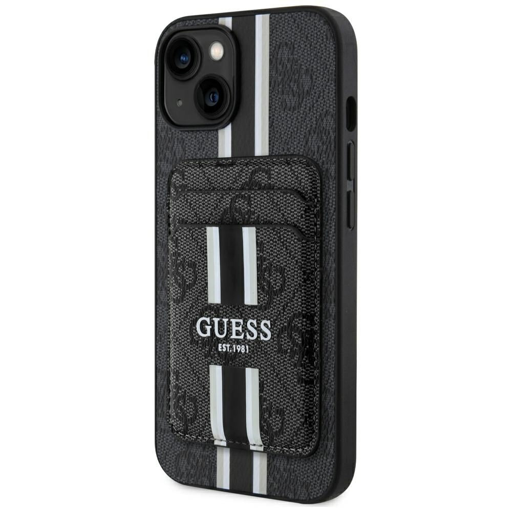 Guess - Cardslot 4G Stripes MagSafe (GUBPHCP15SP4RPSK) - iPhone 15 - Black