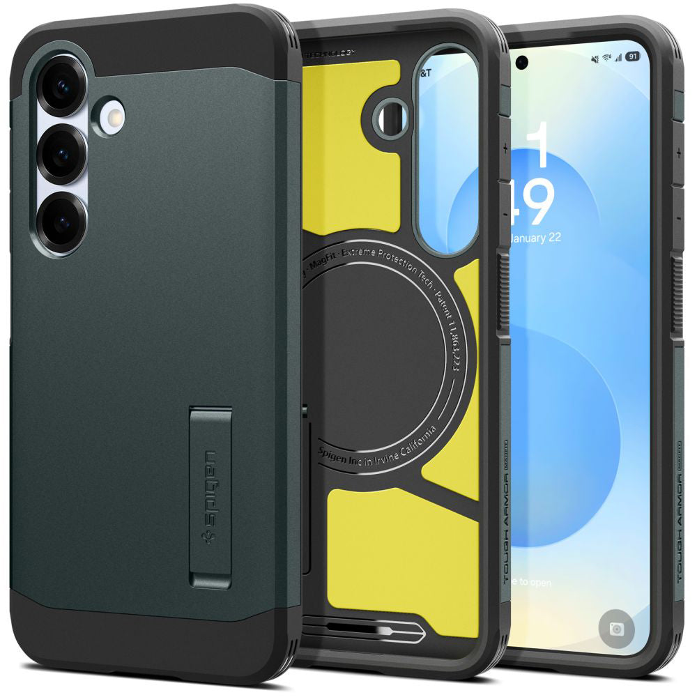 Spigen - Tough Armor MagSafe - Samsung Galaxy S25 Plus - Abyss Green