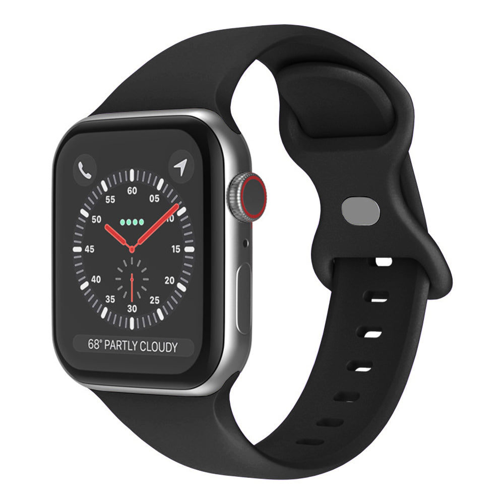 Techsuit - Watchband (W031) - Apple Watch 1/2/3/4/5/6/7/8/9/10/11/SE/SE 2/SE 3 (38/40/41/42mm) - Black