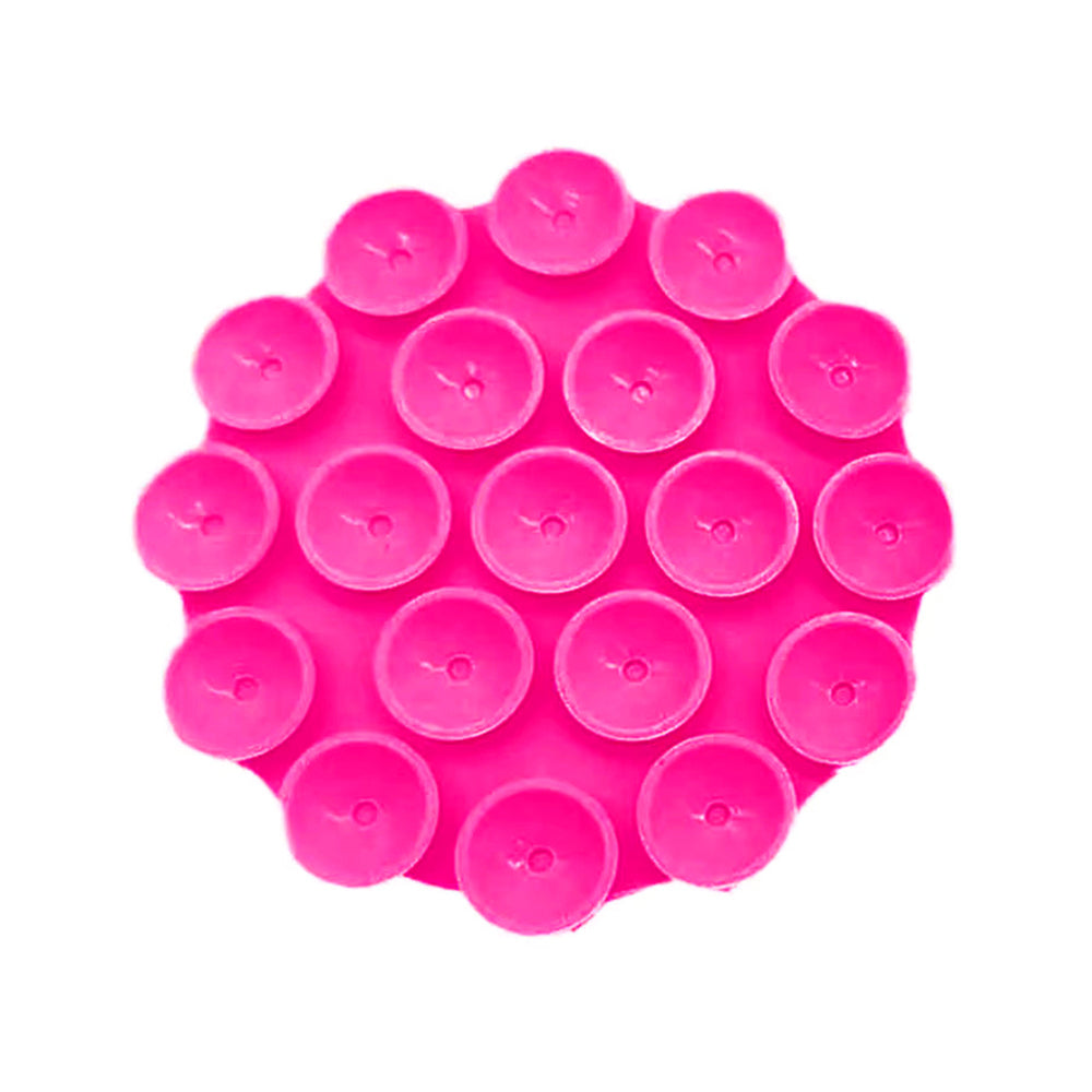 Techsuit - Phone Holder (SP-CUP) - Suction Pad for Selfies, Silicone, Adhesive Mount, Round Shape - Pink