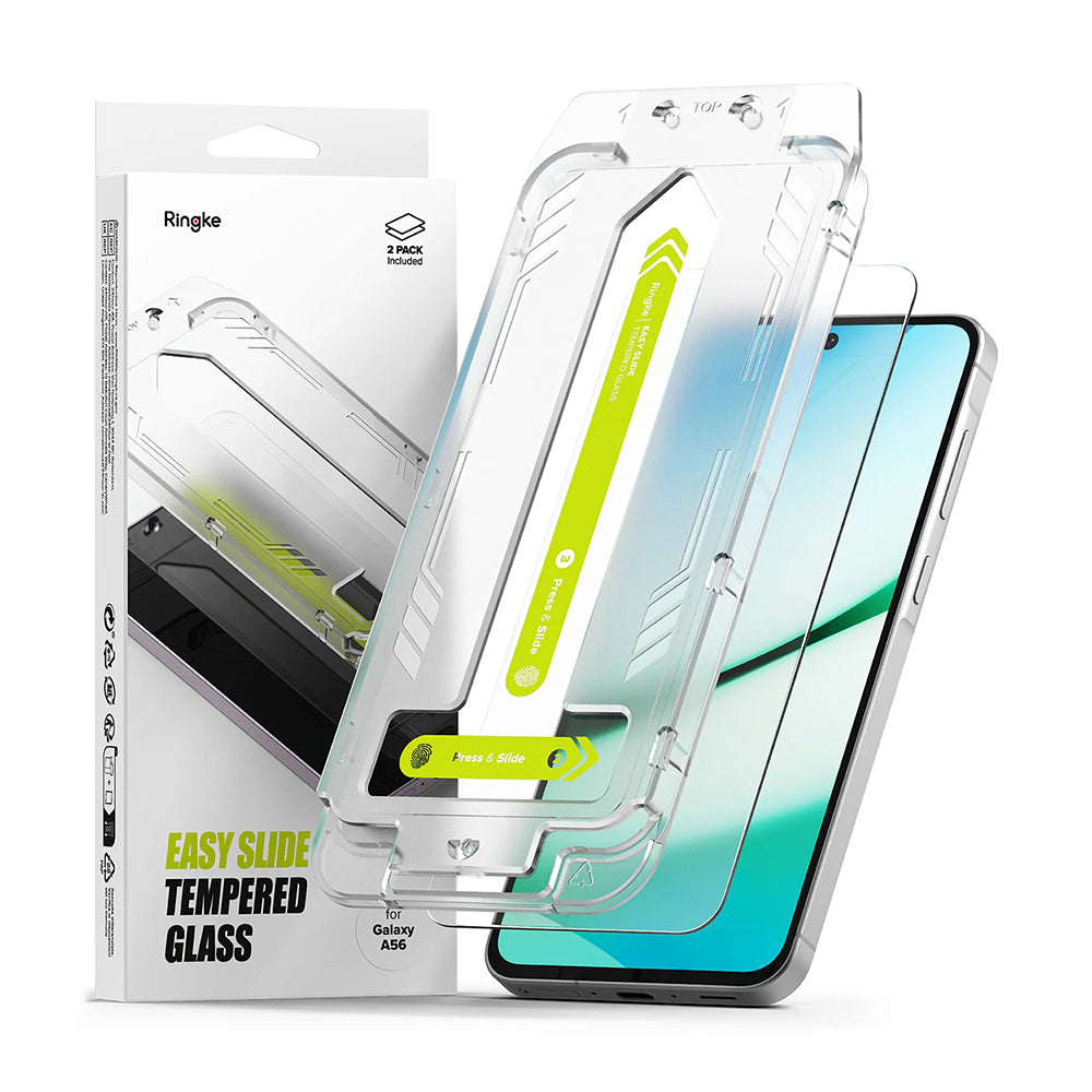 Ringke - Easy Slide Tempered Glass (2 pack) - Samsung Galaxy A56 5G - Clear