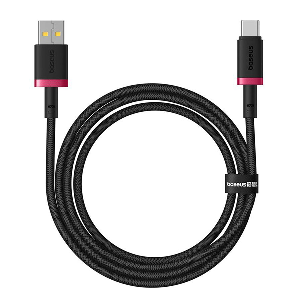 Baseus - Data Cable Dura Series (P10377802U01-03) - USB to Type-C, Fast Charging, 60W, 480Mbps, Naylon, 2m - Red / Black