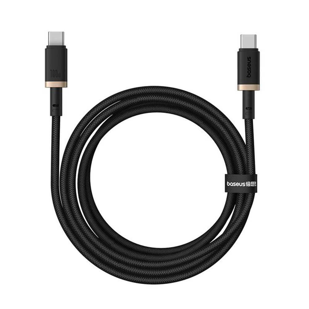 Baseus - Data Cable Dura Series (P10377803U01-02) - for MacBook, Type-C, Fast Charge, PD 100W, 480Mbps, 2m - Gold / Black