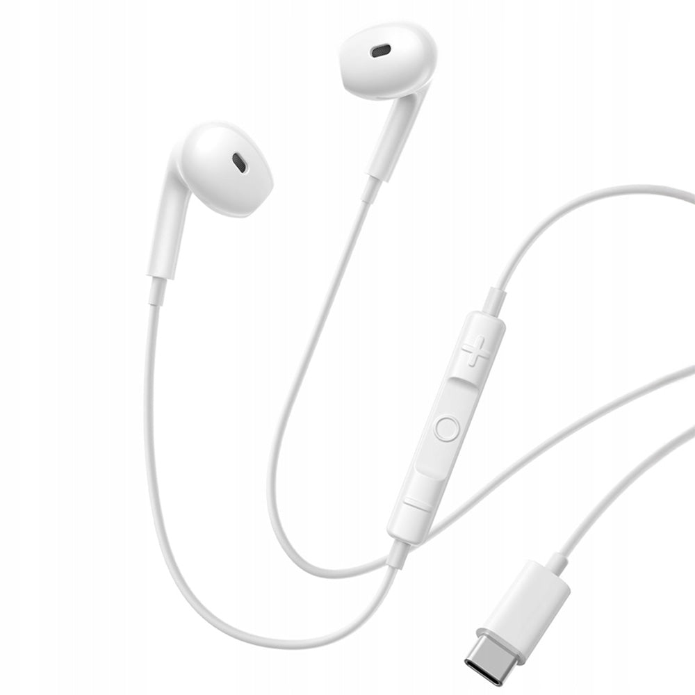 Baseus - Wired Earphones Encok CZ19 (A00182201213-00) - Type-C, 13mm Drivers, 60Â° Semi-in-Ear, Omni-Directional Mic - White