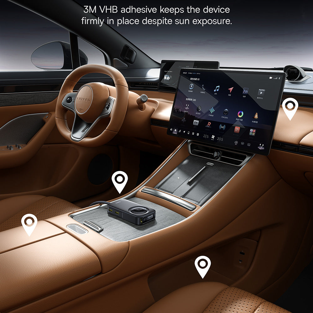 Baseus - Car Charger PrimeTrip VW1 (C00069000121-00) - 3x USB, 3x Type-C, 105W, Fast Charge, 60W Retractable Cable - Black