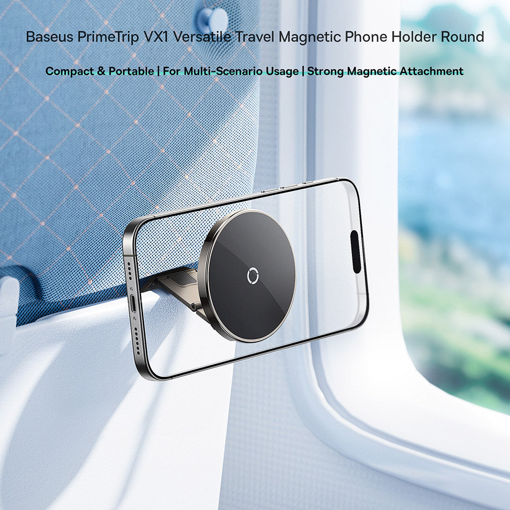 Baseus - Car Holder PrimeTrip VX1 Versatile (C4016900C123-00) - for Travel, Magnetic, Ultra-Thin, Foldable - Black