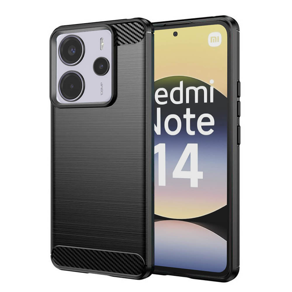 Techsuit - Carbon Silicone - Xiaomi Redmi Note 14 4G (Regional) - Black