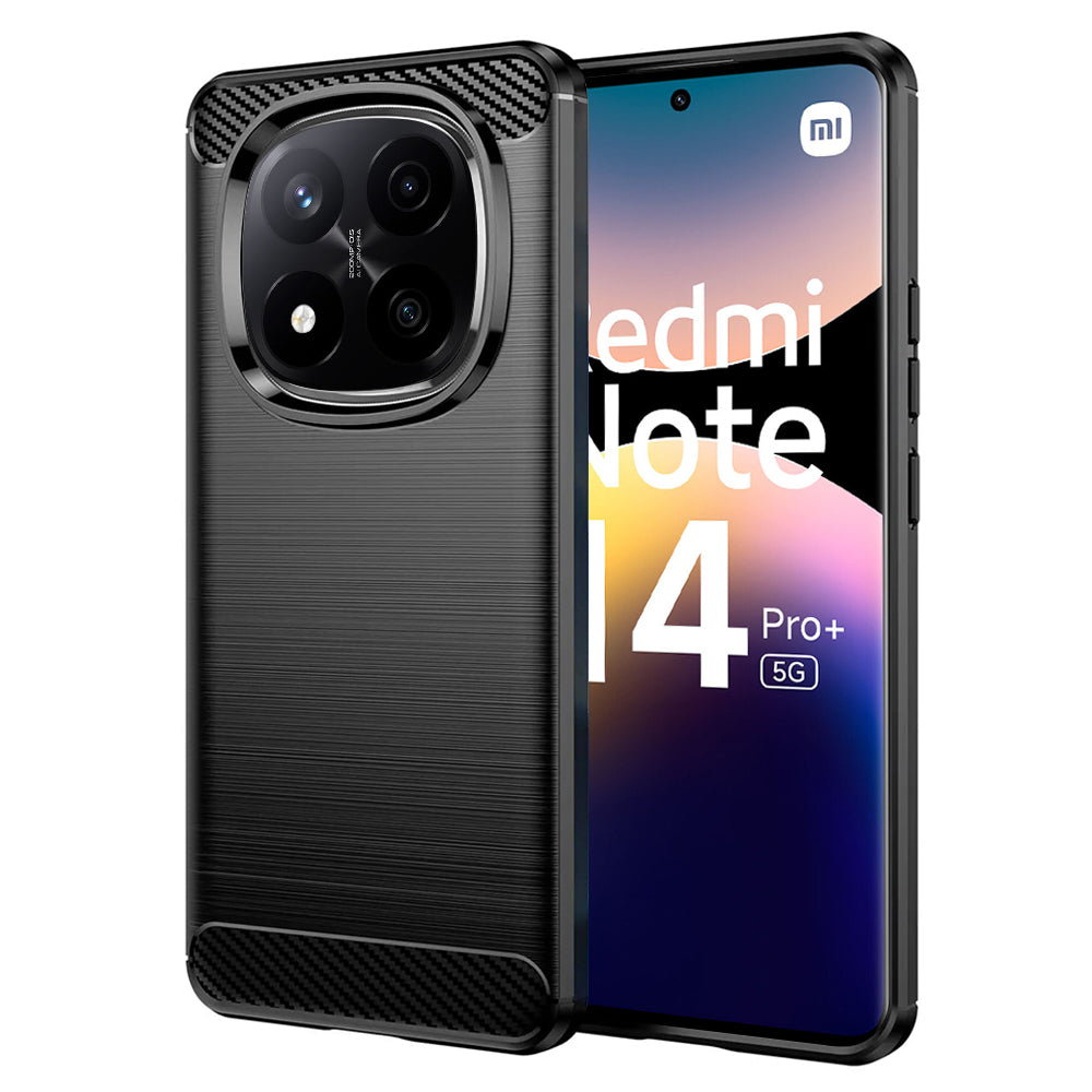 Techsuit - Carbon Silicone - Xiaomi Redmi Note 14 Pro+ 5G - Black
