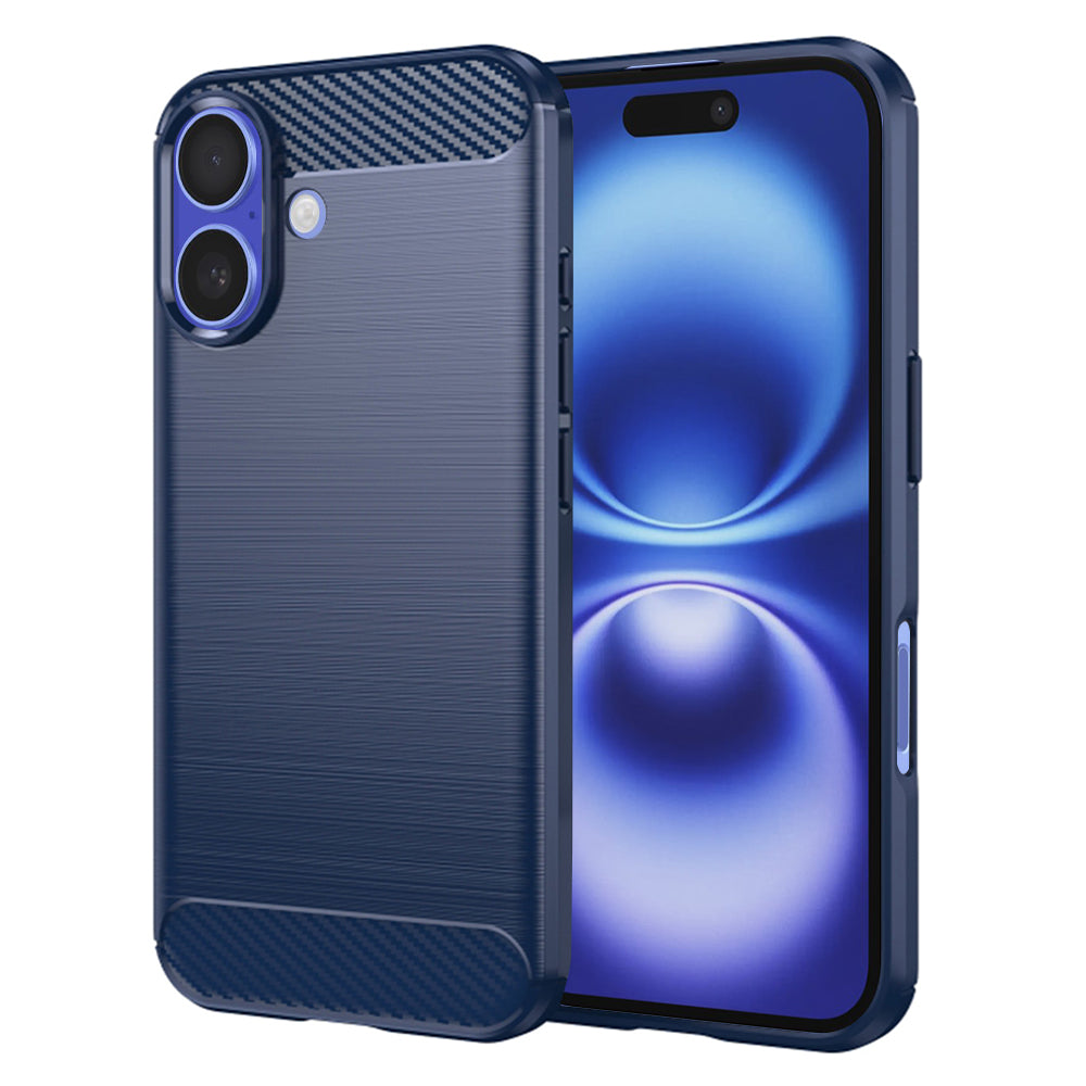 Techsuit - Carbon Silicone - iPhone 16 - Blue