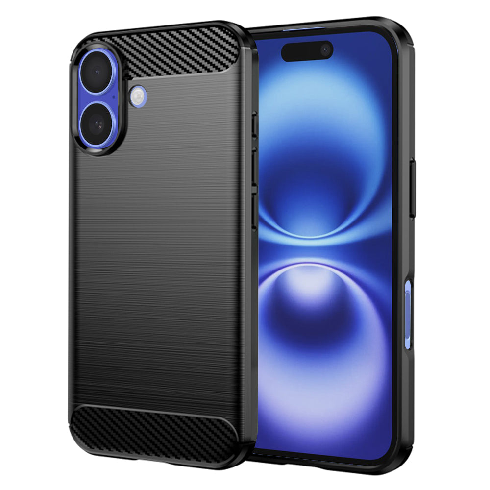 Techsuit - Carbon Silicone - iPhone 16 - Black