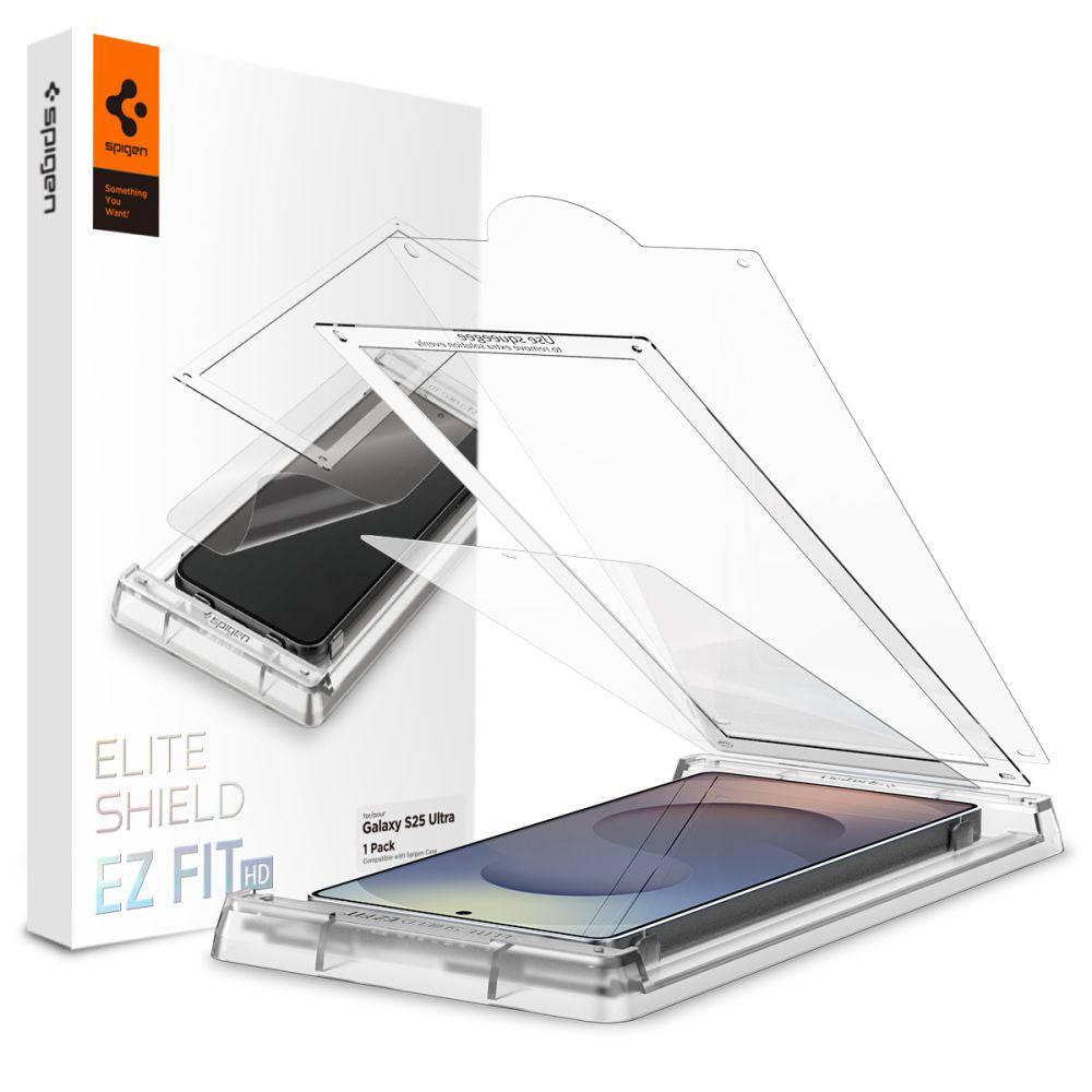 Spigen - Elite Shield EZ Fit HD - Samsung Galaxy S25 Ultra - Clear