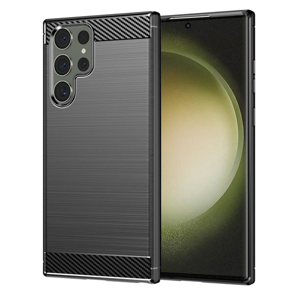 Techsuit - Carbon Silicone - Samsung Galaxy S23 Ultra - Black