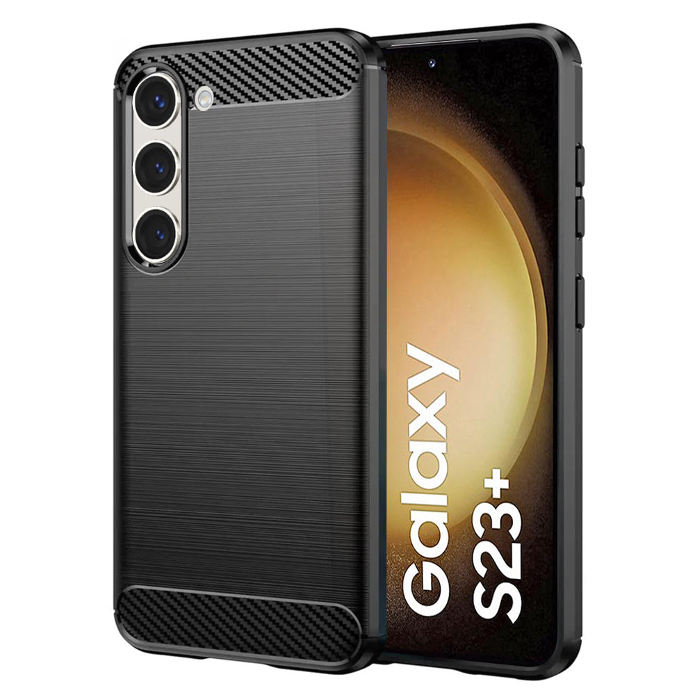 Techsuit - Carbon Silicone - Samsung Galaxy S23 Plus - Black
