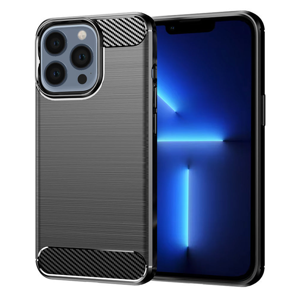 Techsuit - Carbon Silicone - iPhone 13 Pro Max - Black