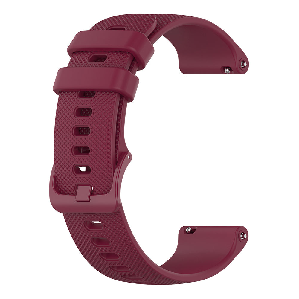 Techsuit - Watchband 18mm (W006) - Huawei Watch GT 4 (41mm)/W1/Honor Watch S1/Garmin Venu 2S/Vivoactive 4S - Burgundy