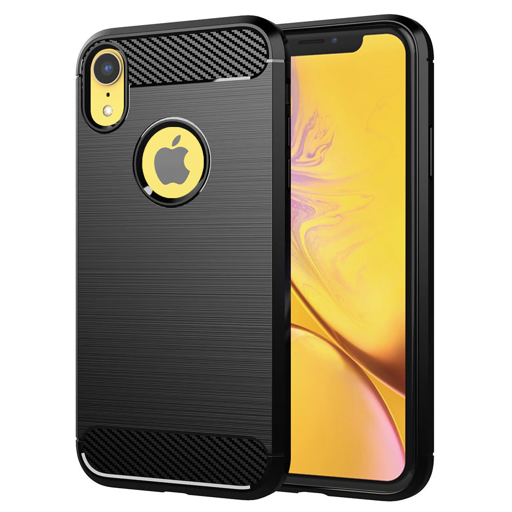 Techsuit - Carbon Silicone - iPhone XR - Black