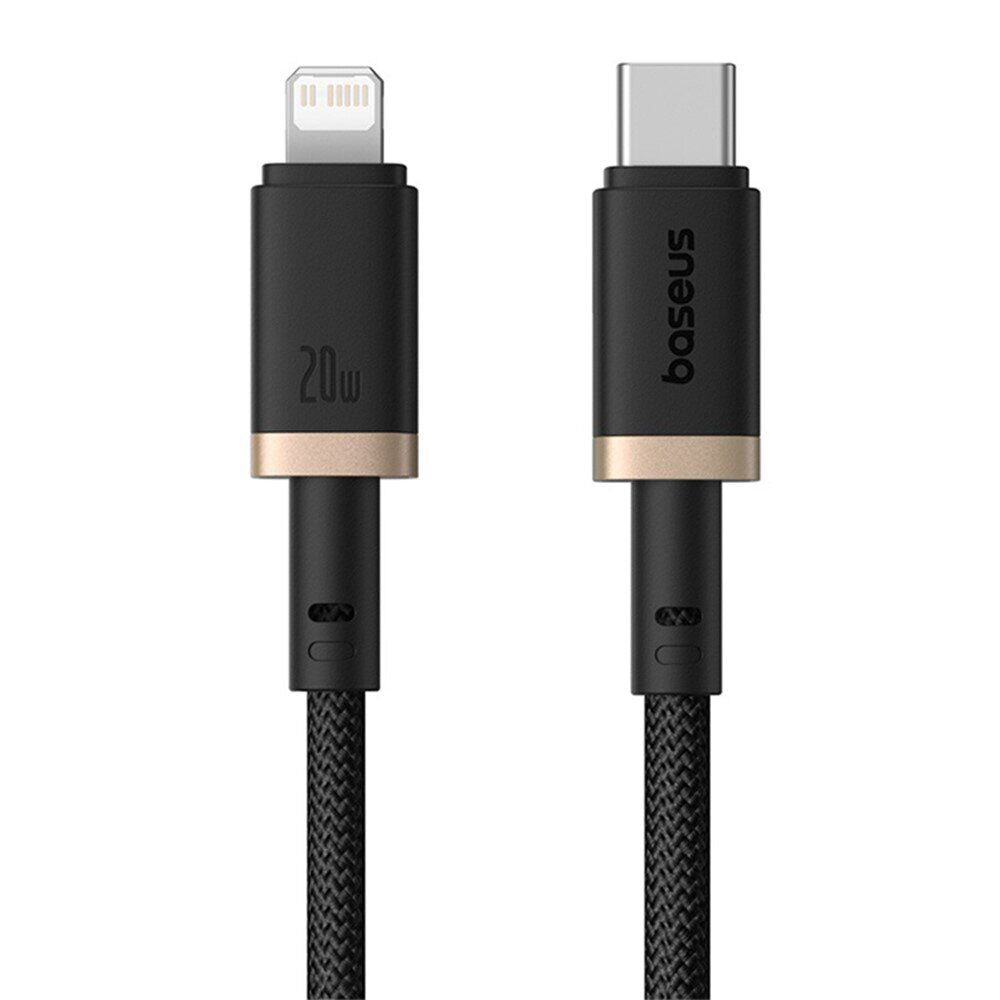 Baseus - Data Cable Dura Series (P10377800U01-02) - Type-C to Lightning, Fast Charging, PD 20W, Nylon, 2m - Gold / Black