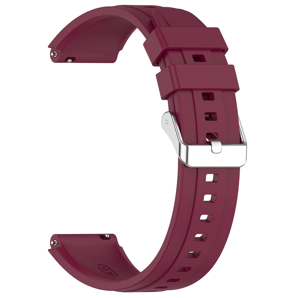 Techsuit - Watchband 18mm (W075) - Huawei Watch GT 4 (41mm)/W1/Honor Watch S1/Garmin Venu 2S/Vivoactive 4S - Bordeaux
