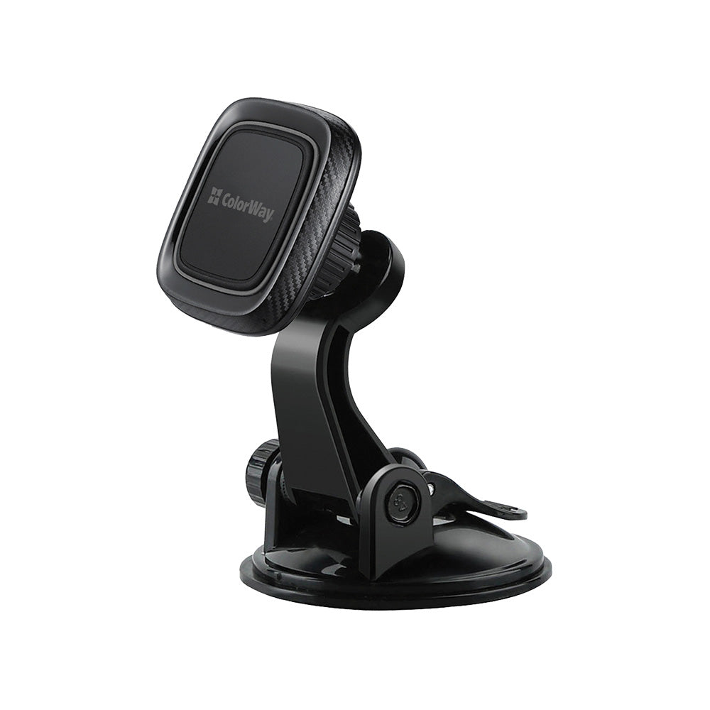 ColorWay - Car Holder (CW-CHM06-GR) - Magnetic, for Dashboard, 360Â°, Secure Grip, Adhesive Suction Cup, Universal - Black