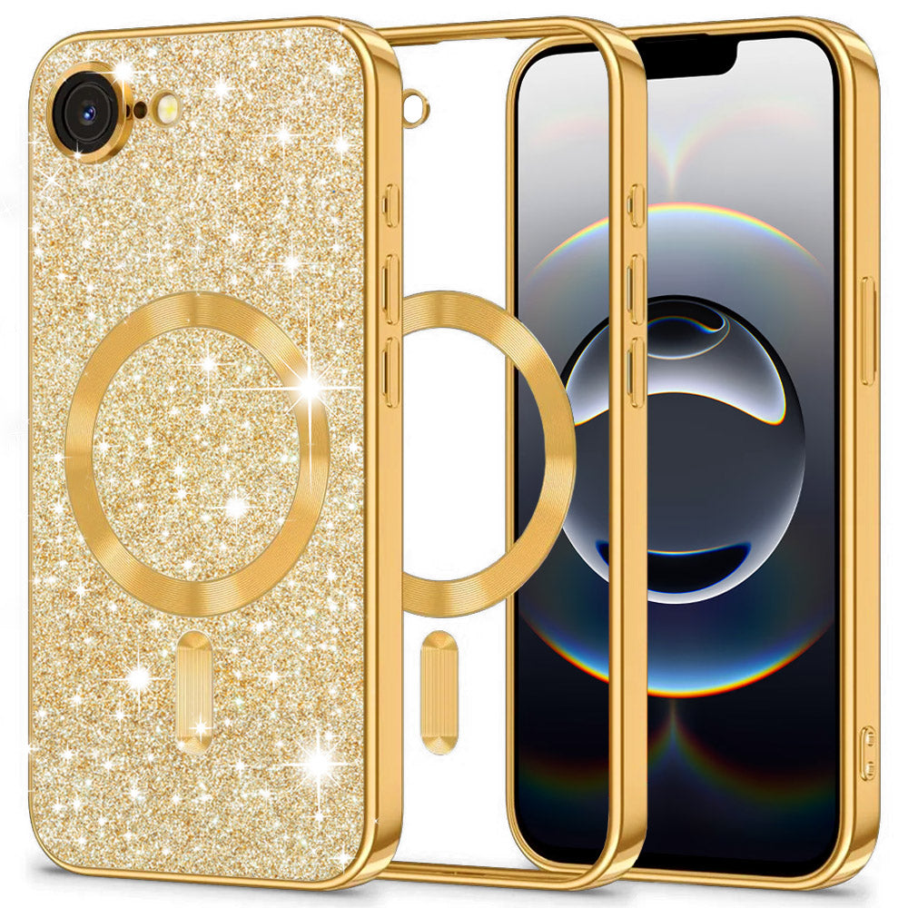 Techsuit - Luxury Glitter MagSafe - iPhone 16e - Gold
