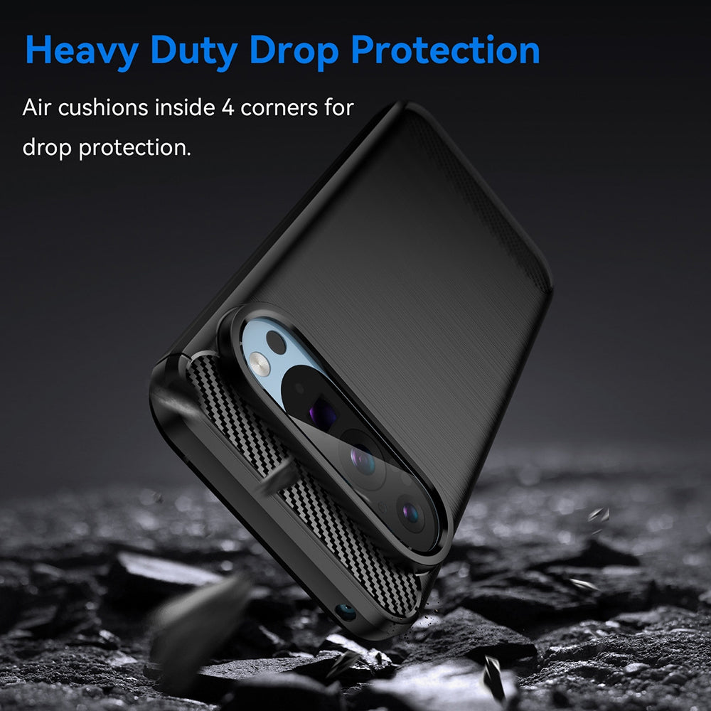 Techsuit - Carbon Silicone - Google Pixel 9 Pro / 9 - Black