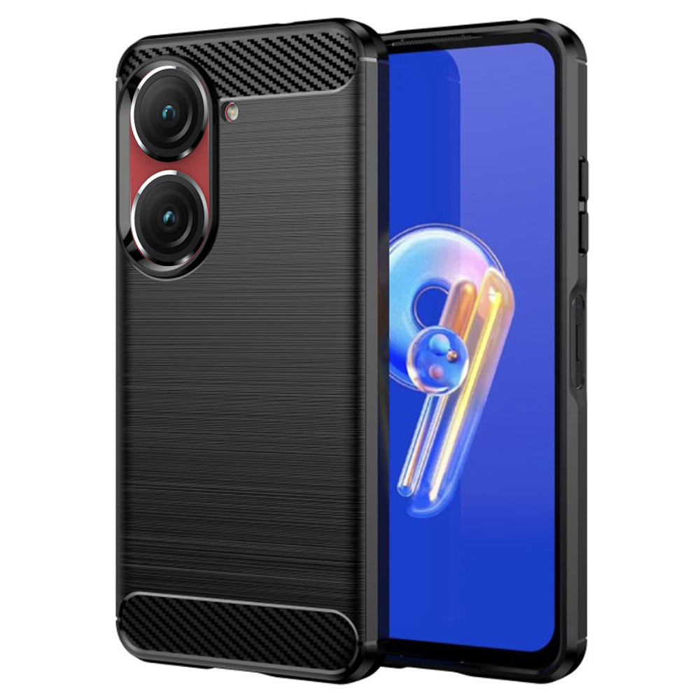 Techsuit - Carbon Silicone - Asus Zenfone 9 / 10 - Black