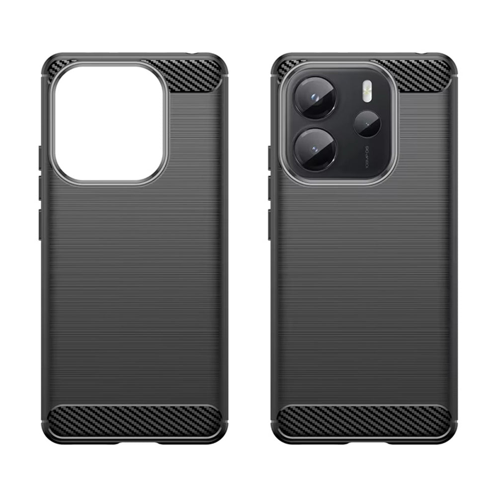 Techsuit - Carbon Silicone - Xiaomi Redmi Note 14 4G  - Black