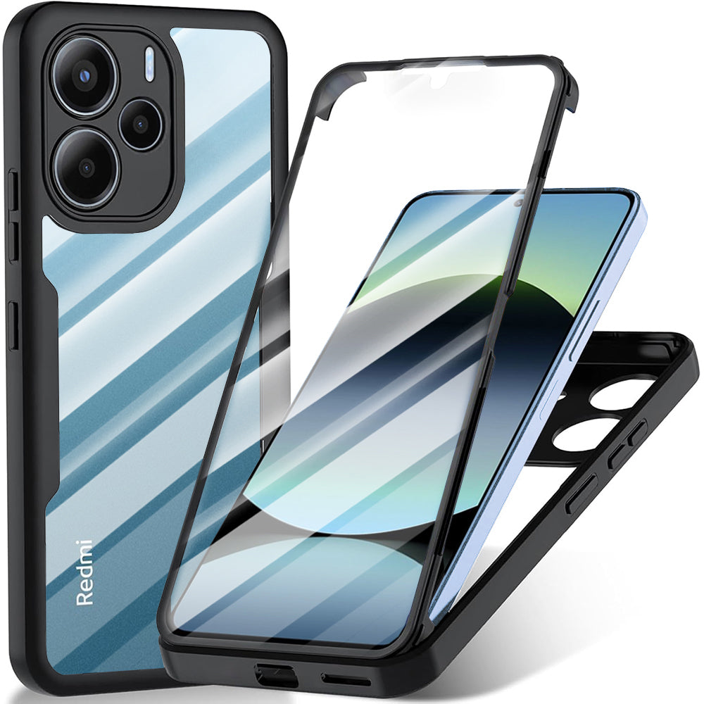 Techsuit - ColorVerse 360 Series + Screen Protector - Xiaomi Redmi Note 14 4G (Standard) - Black