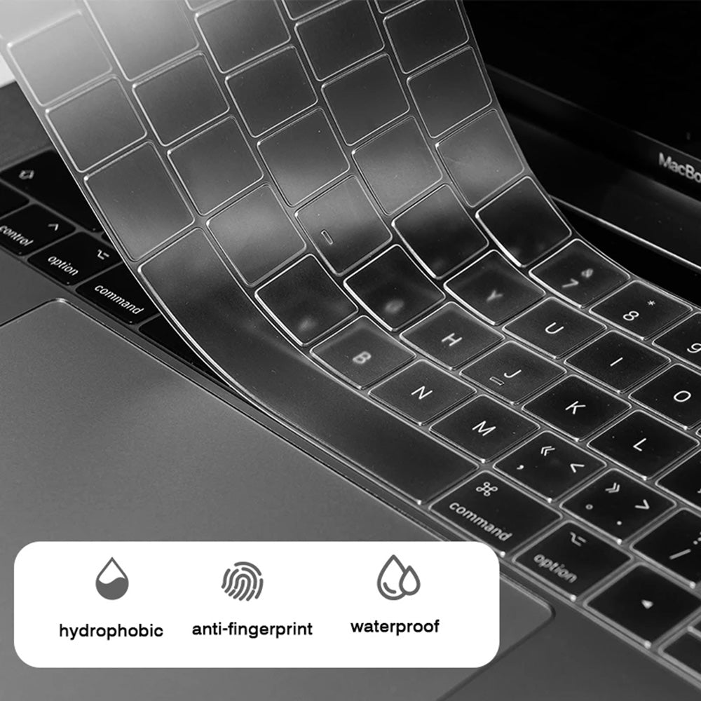 Techsuit - Premium Keyboard Cover PureTypeX (KC1) - Ultra Thin, for MacBook Pro 14 (2021-2024)/ Air 13/15 (2022-2025) - Clear