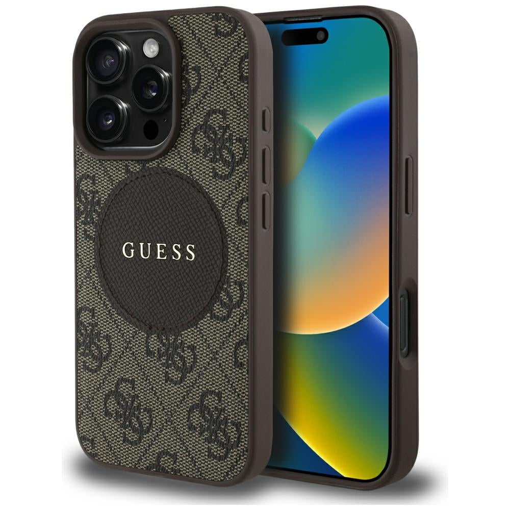 Guess - 4G Circle Classic Logo MagSafe (GUHMP16XP4PGRSGW) - iPhone 16 Pro Max - Brown