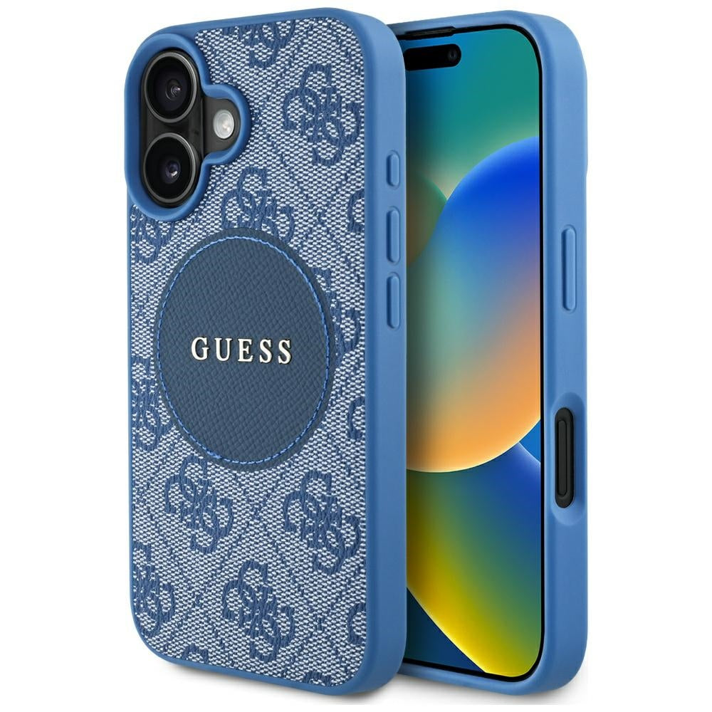 Guess - 4G Circle Classic Logo MagSafe (GUHMP16SP4PGRSGB) - iPhone 16 - Blue