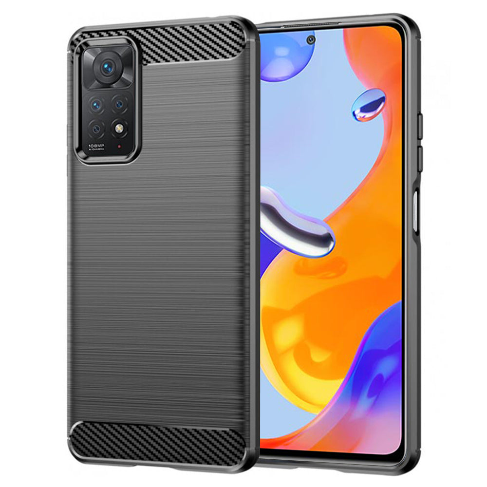 Techsuit - Carbon Silicone - Xiaomi Redmi Note 11 Pro 4G / Note 11 Pro 5G / Note 12 Pro 4G - Black
