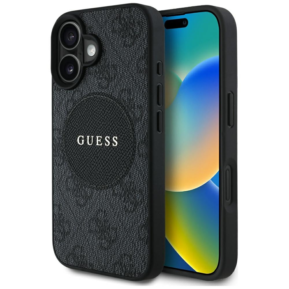 Guess - 4G Circle Classic Logo MagSafe (GUHMP16SP4PGRSGK) - iPhone 16 - Black