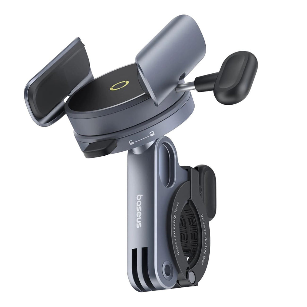 Baseus - Bike Holder PrimeTrip Series (C40569000121-00) - Magnetic Clip-On, with Screw Lock, Panel&Clamps - Cosmic Black