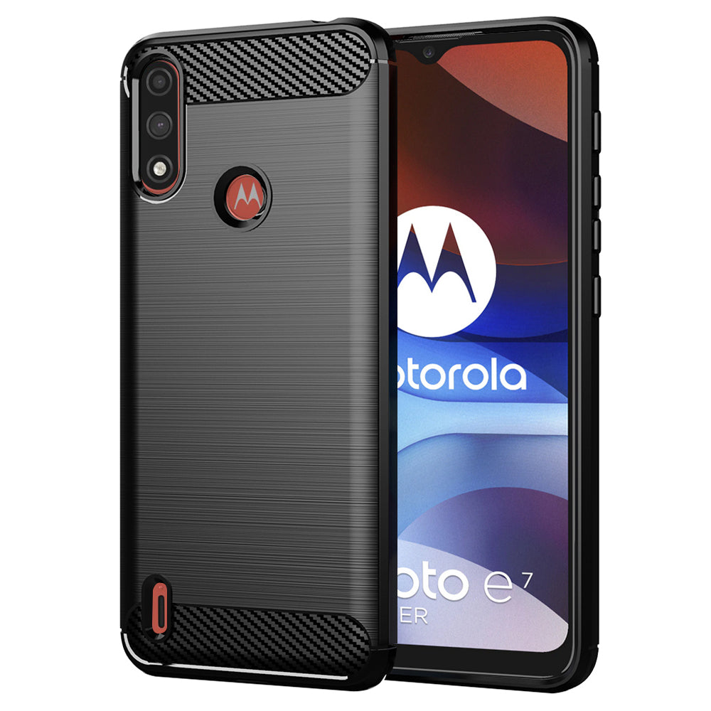 Techsuit - Carbon Silicone - Motorola Moto E7 Power / Moto E7i Power - Black