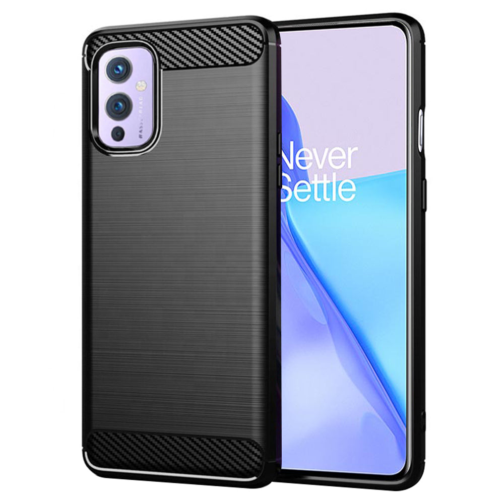 Techsuit - Carbon Silicone - OnePlus 9 - Black