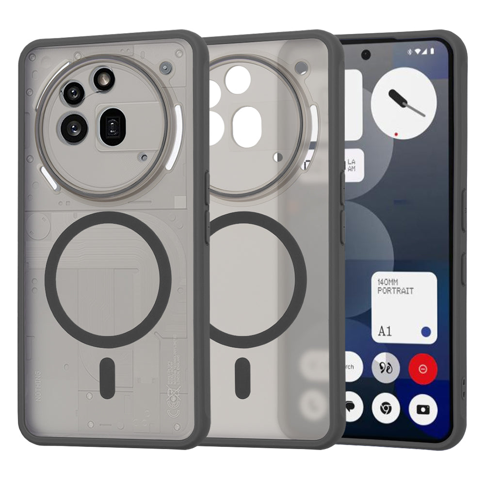 Techsuit - HaloFrost MagSafe Series - Nothing Phone (3a) Pro - Smoke Black