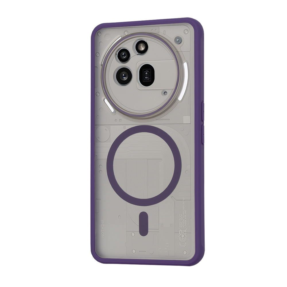 Techsuit - HaloFrost MagSafe Series - Nothing Phone (3a) Pro - Deep Purple