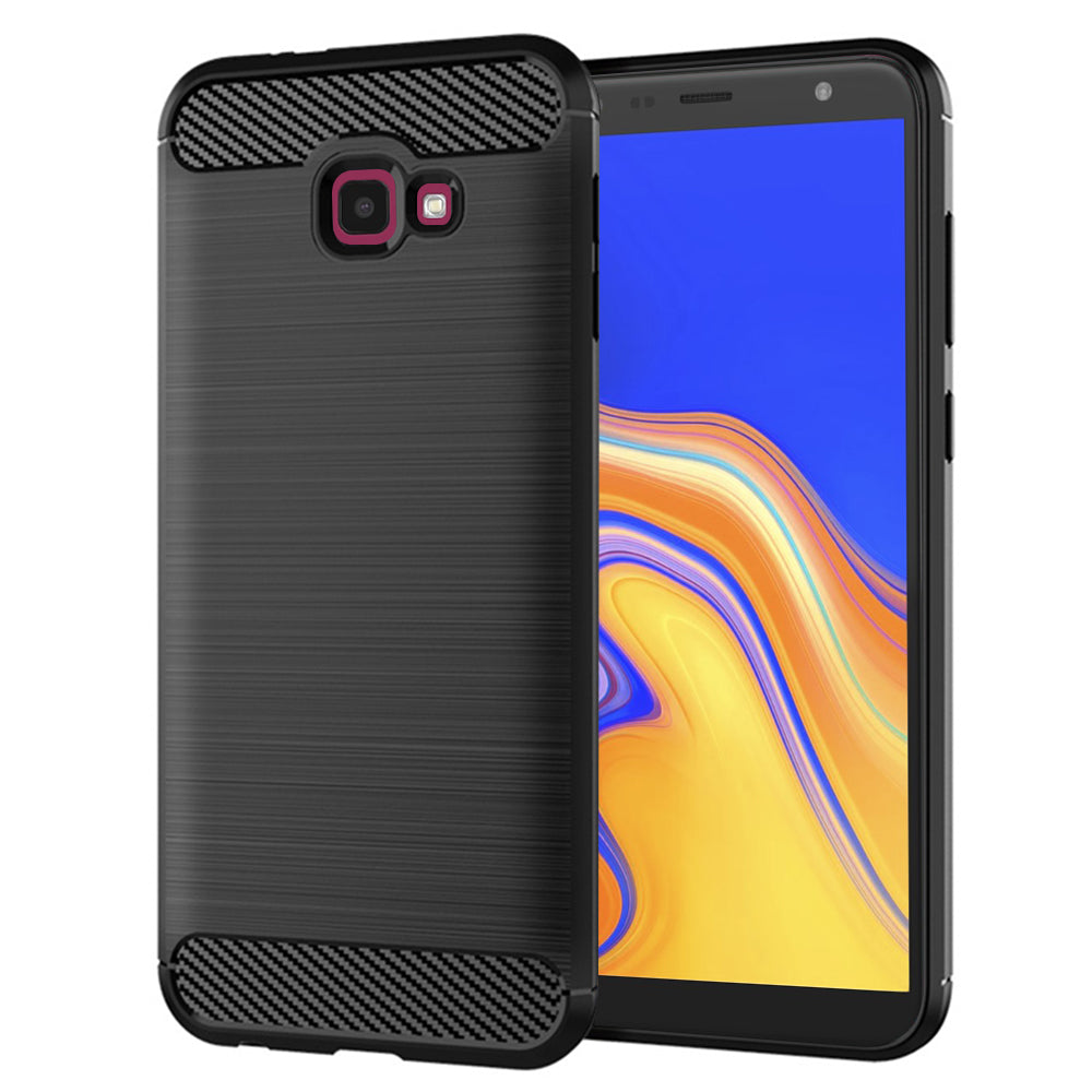 Techsuit - Carbon Silicone - Samsung Galaxy J4 Plus - Black
