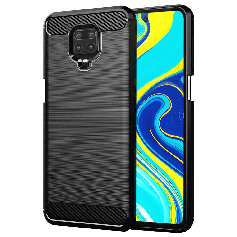 Techsuit - Carbon Silicone - Xiaomi Redmi Note 9S / Redmi Note 9 Pro / Note 9 Pro Max - Black