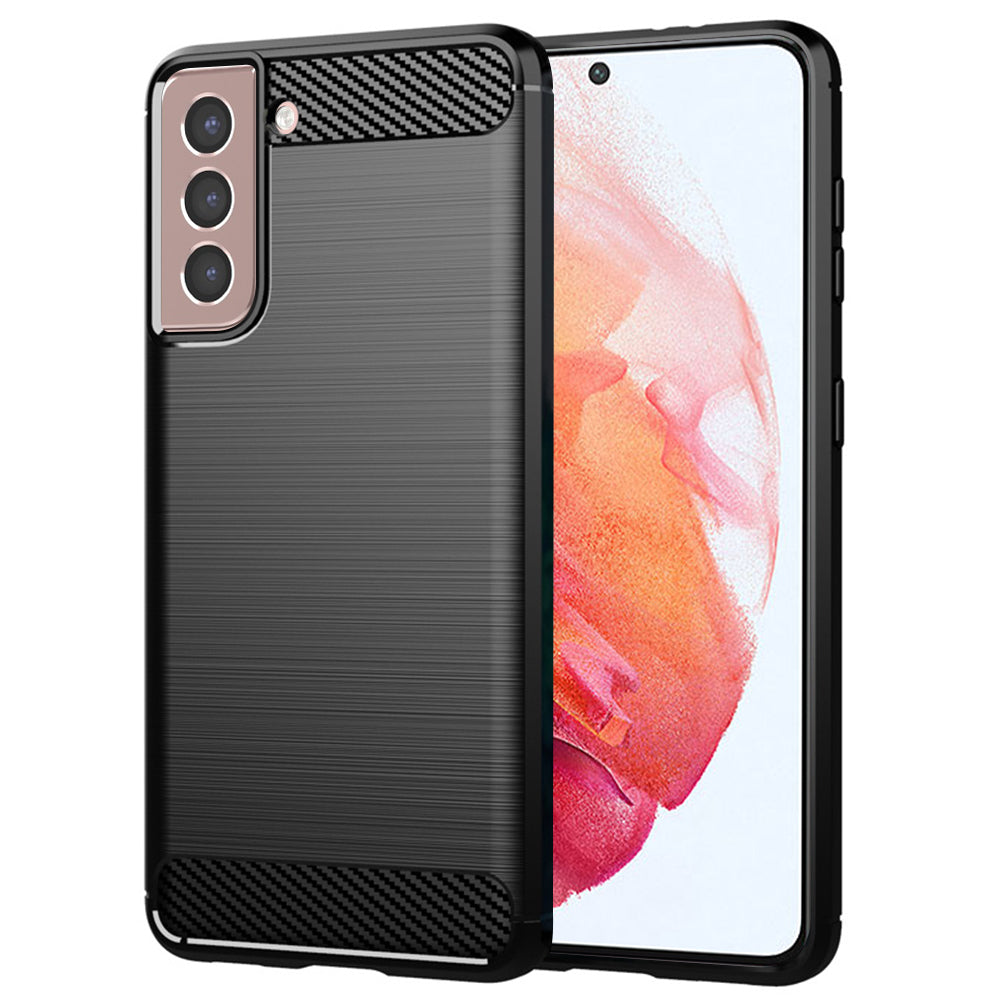 Techsuit - Carbon Silicone - Samsung Galaxy S21 - Black