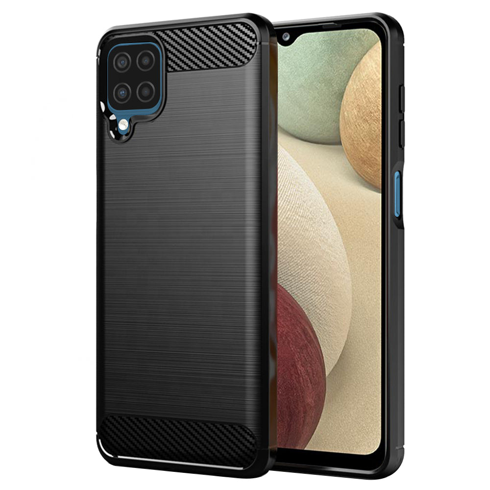 Techsuit - Carbon Silicone - Samsung Galaxy A12 / A12 Nacho - Black