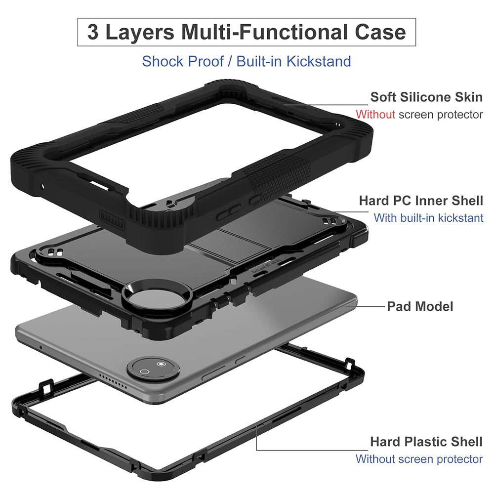 Techsuit - Rugged TabShell + Screen Protector - Xiaomi Pad 7 - Black
