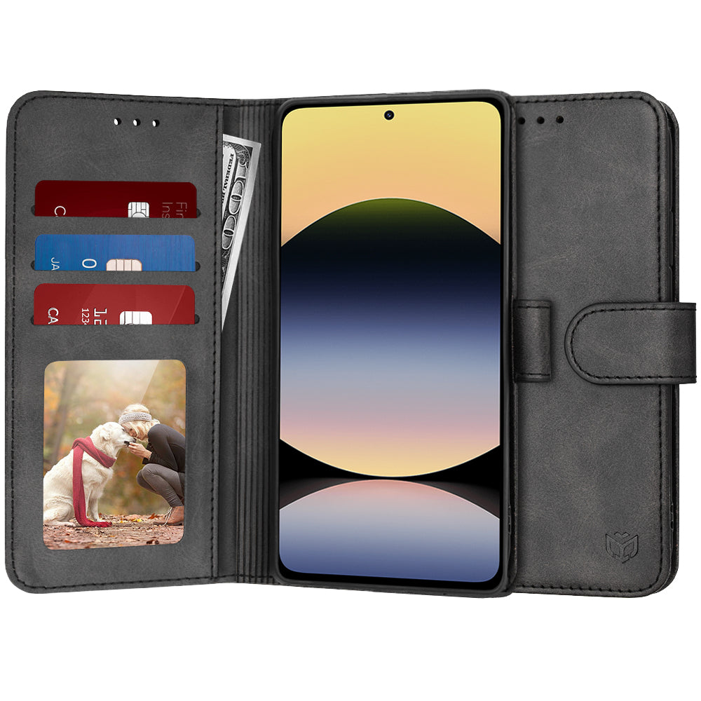 Techsuit - Diary Book - Xiaomi Redmi Note 14 4G (Standard) - Black