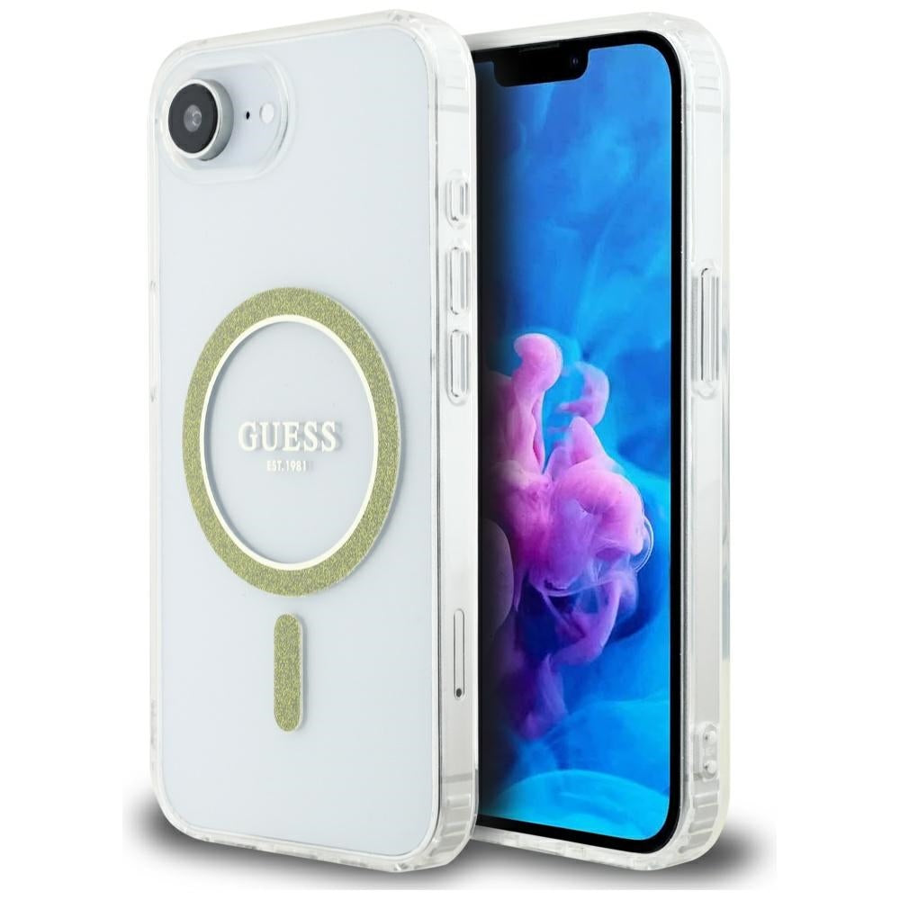 Guess - IML Glitter Circle MagSafe (GUHMPSE4HFGERET) - iPhone 16e - Clear