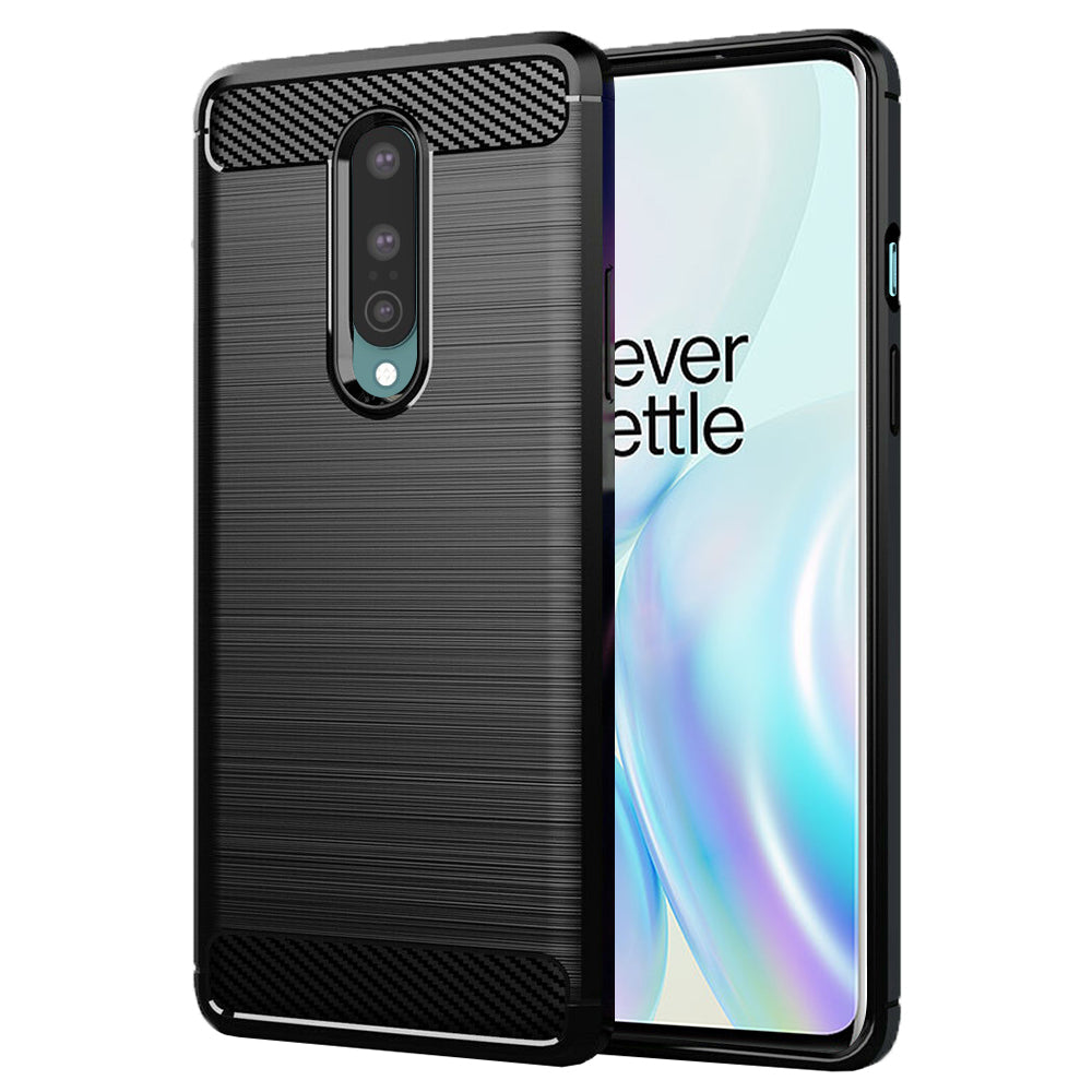 Techsuit - Carbon Silicone - OnePlus 8 - Black