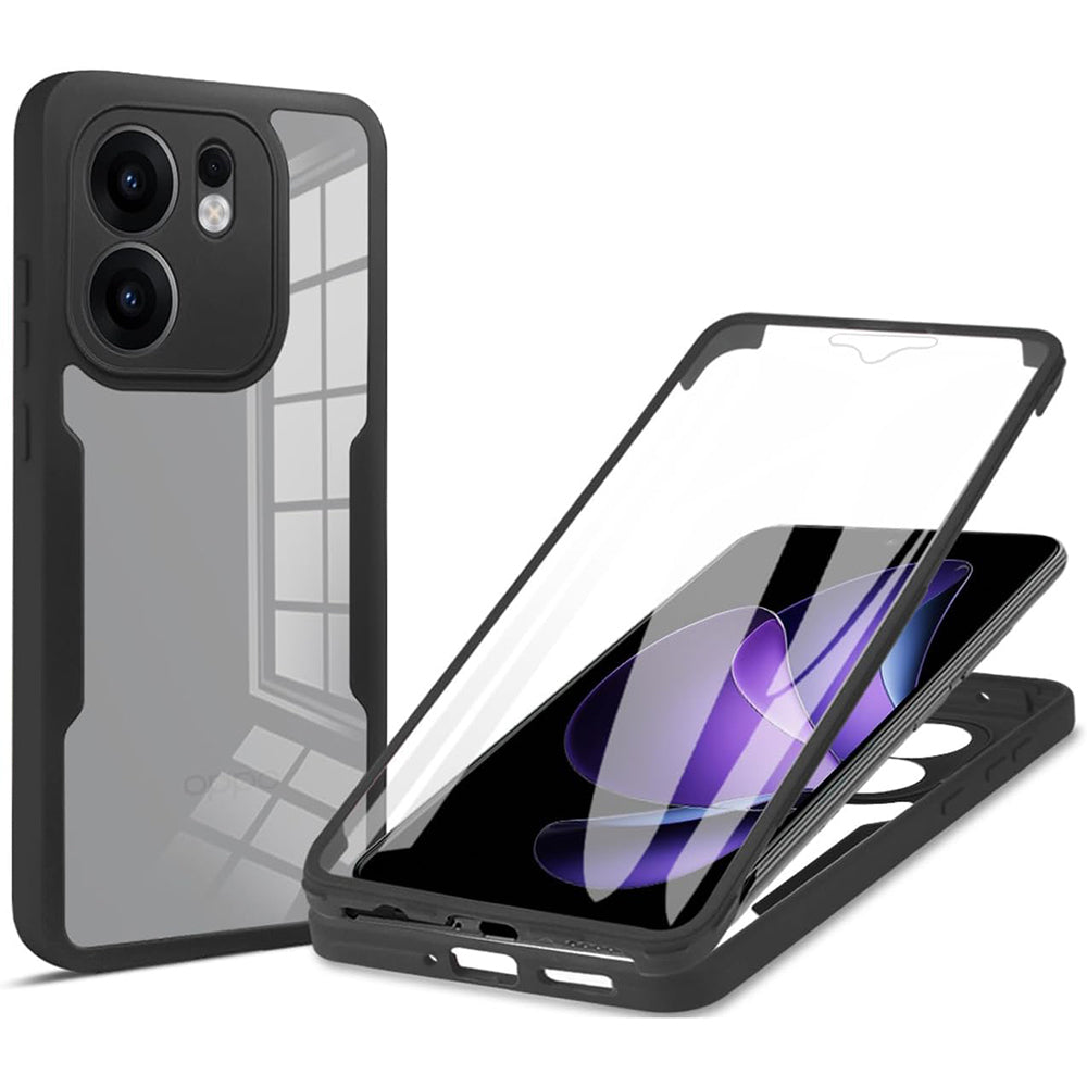 Techsuit - ColorVerse 360 Series + Screen Protector - Oppo Reno13 F 4G / Reno13 F 5G / Reno13 FS 5G - Black